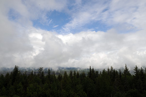 Etwas bewölkte Aussicht