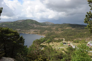 Aussicht vom Anstieg auf den Preikestolen