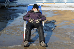 Steffi beim Sonnenbaden